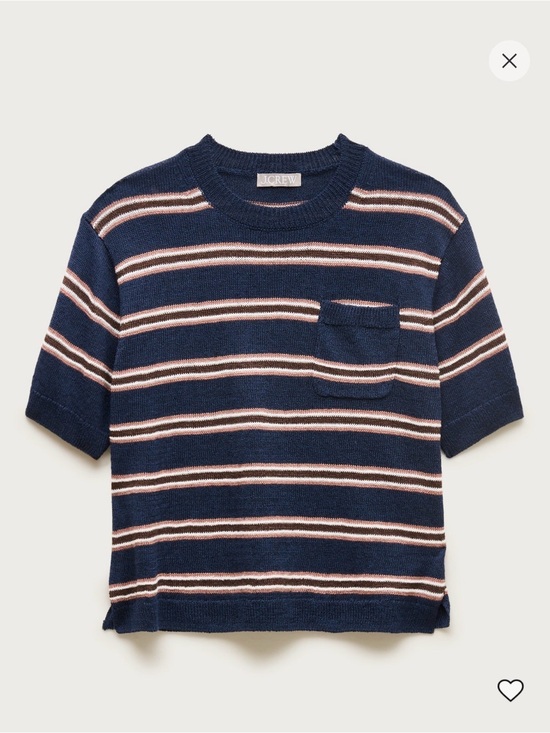 J. Crew Tops - J. Crew Navy Stripe Short-Sleeve Knit Tee
